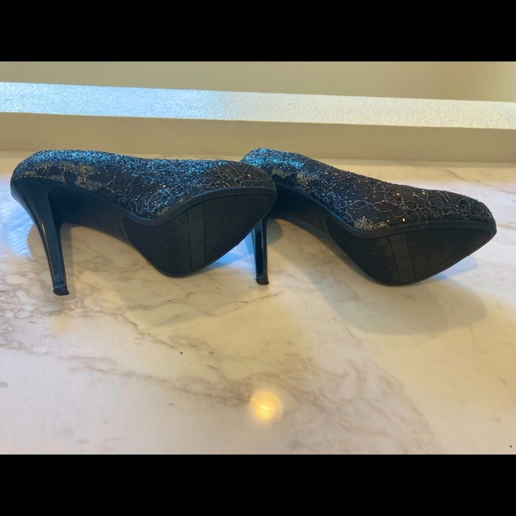 Carlos Santana 5” Stilettos • Sparkly Black• 6.5 M - Picture 5 of 9